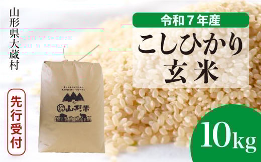 ＜令和7年産米先行受付＞ 大蔵村産 こしひかり 【玄米】 10kg （10kg×1袋）＜配送時期選べます＞