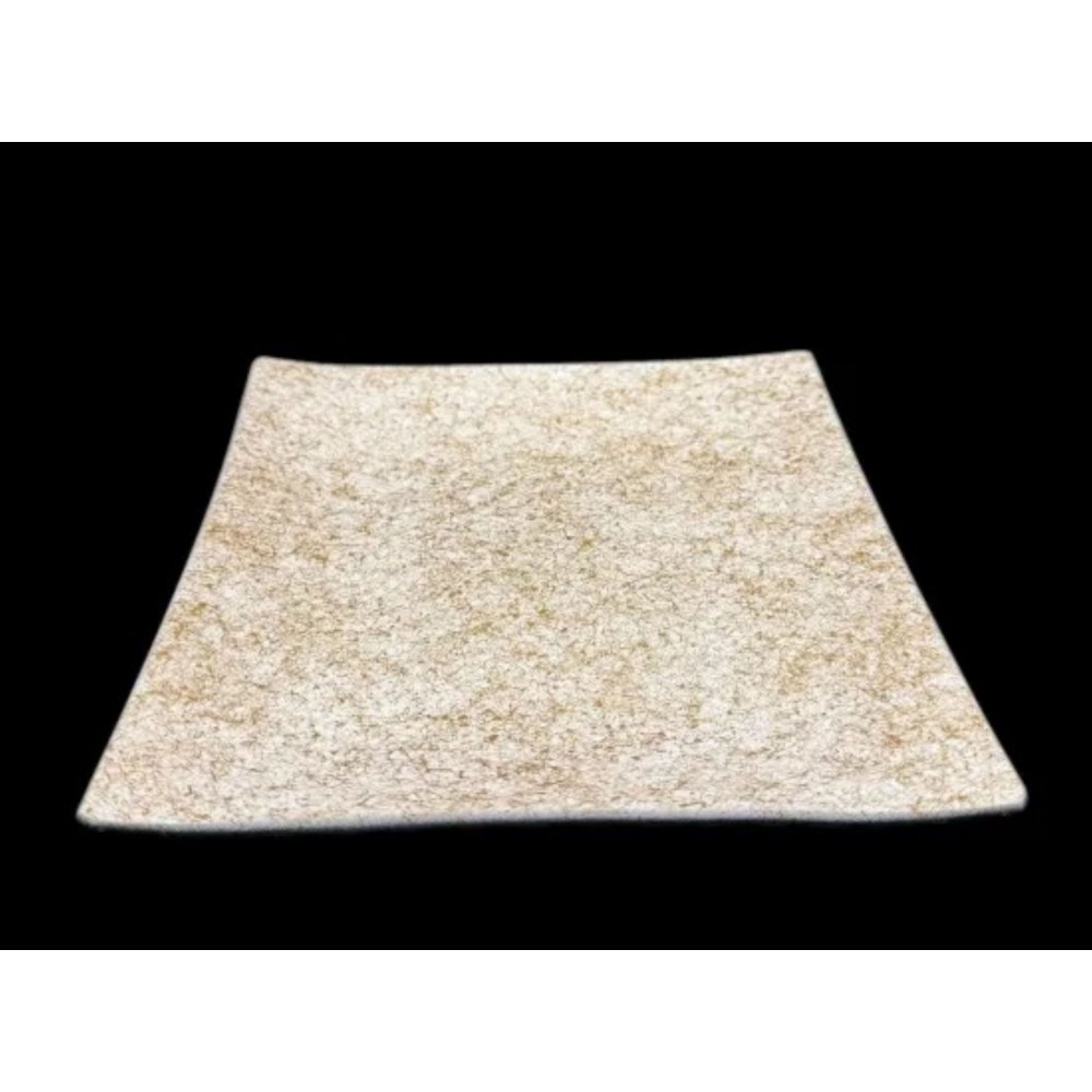 波スクエアプレート S 乱糸（マット仕上げ）純白［NF84］