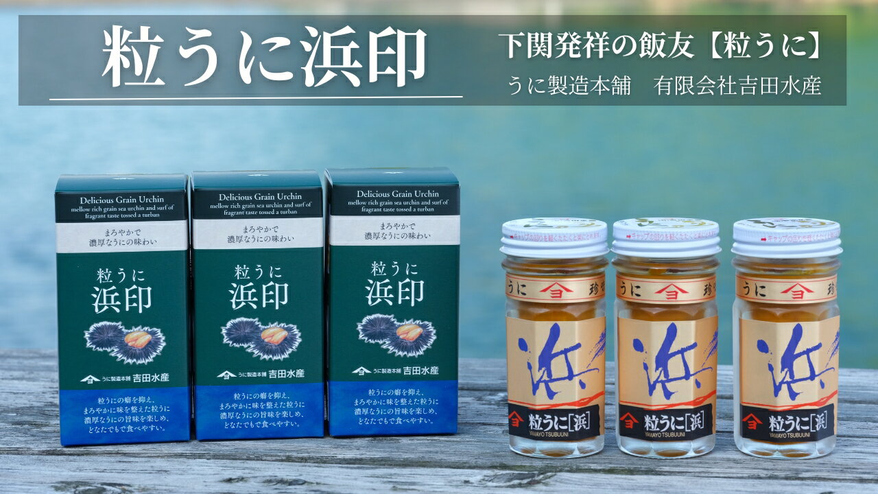 【ふるさと納税】 粒 うに 浜印 55g 3本 セット 常温 ギフト 贈答品 下関市 山口