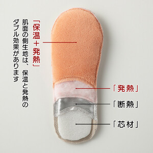 ヒートループ（R）ハイパー ルームシューズ【グレー/L-LL】_1143211655_06