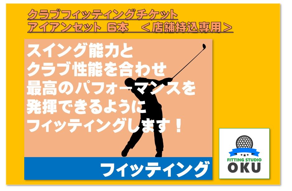 【ふるさと納税】ゴルフクラブ フィッティング チケット 店舗お持ち込み専用 アイアンセット (6本) （ウエッジを含む6本） | 店舗持込 ゴルフ工房 FITTING STUDIO OKU 君津市 きみつ 千葉県