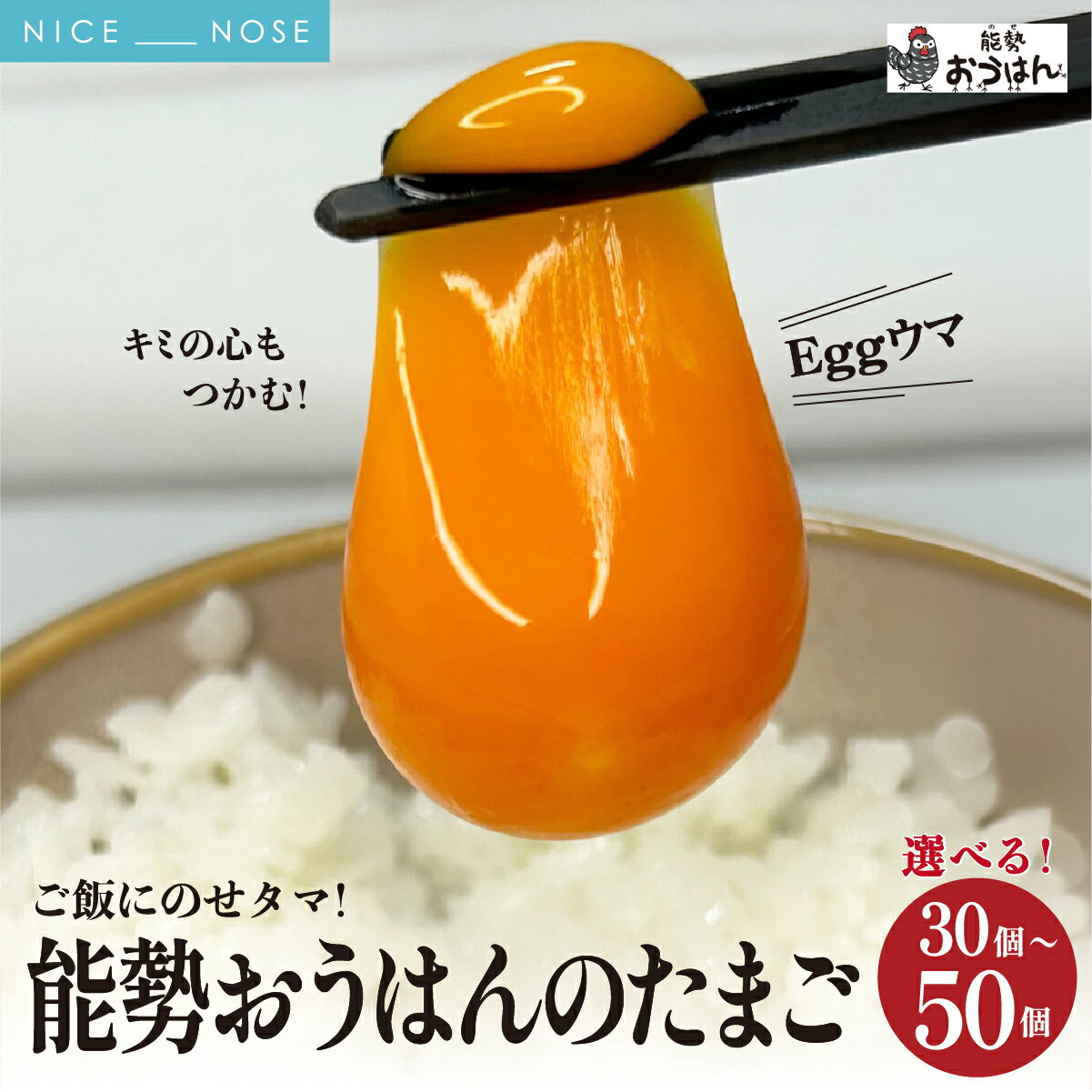 【ふるさと納税】「さぁ!ご飯にのせ玉子」モノクロ鶏の極上個性たまご 選べる個数 30個 50個 | 能勢おうはんのたまご | 小谷養鶏場 | 純国産鶏 純国産玉子 岡崎おうはん 濃厚 新鮮 生食 卵かけご飯 お取り寄せ | 大阪府 能勢町 送料無料【配送不可地域：離島】
