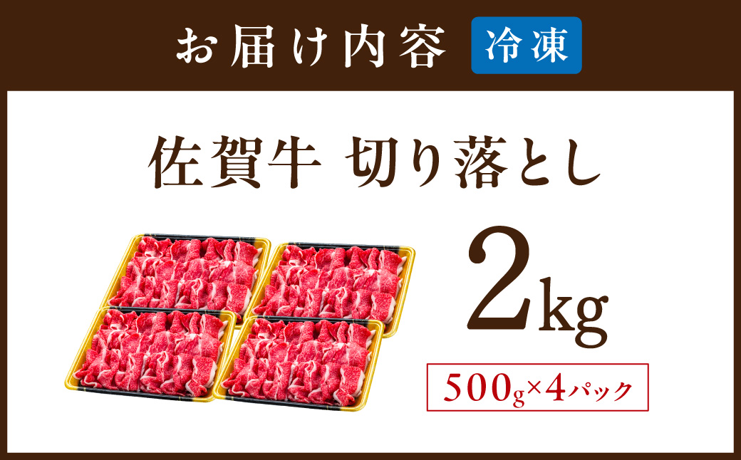 佐賀牛切り落とし 2㎏ 201-J2409