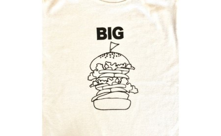 2人兄弟姉妹でおそろい/ハンバーガー SMALL×BIG プリント/ Tシャツ2枚組ギフトセット【出産祝い・誕生日・ギフト・プレゼント】 80cm×90cm
