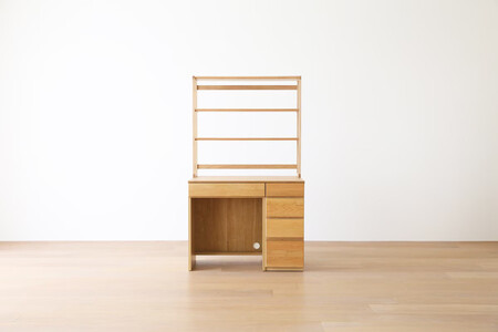 【開梱設置】高野木工 アスター オーダー突板天板 (幅90cm 奥行き60cm) + 60デスク + 30チェスト + 90ラック 天板のみ受注生産 ※チェア別売 オーク【10年保証】