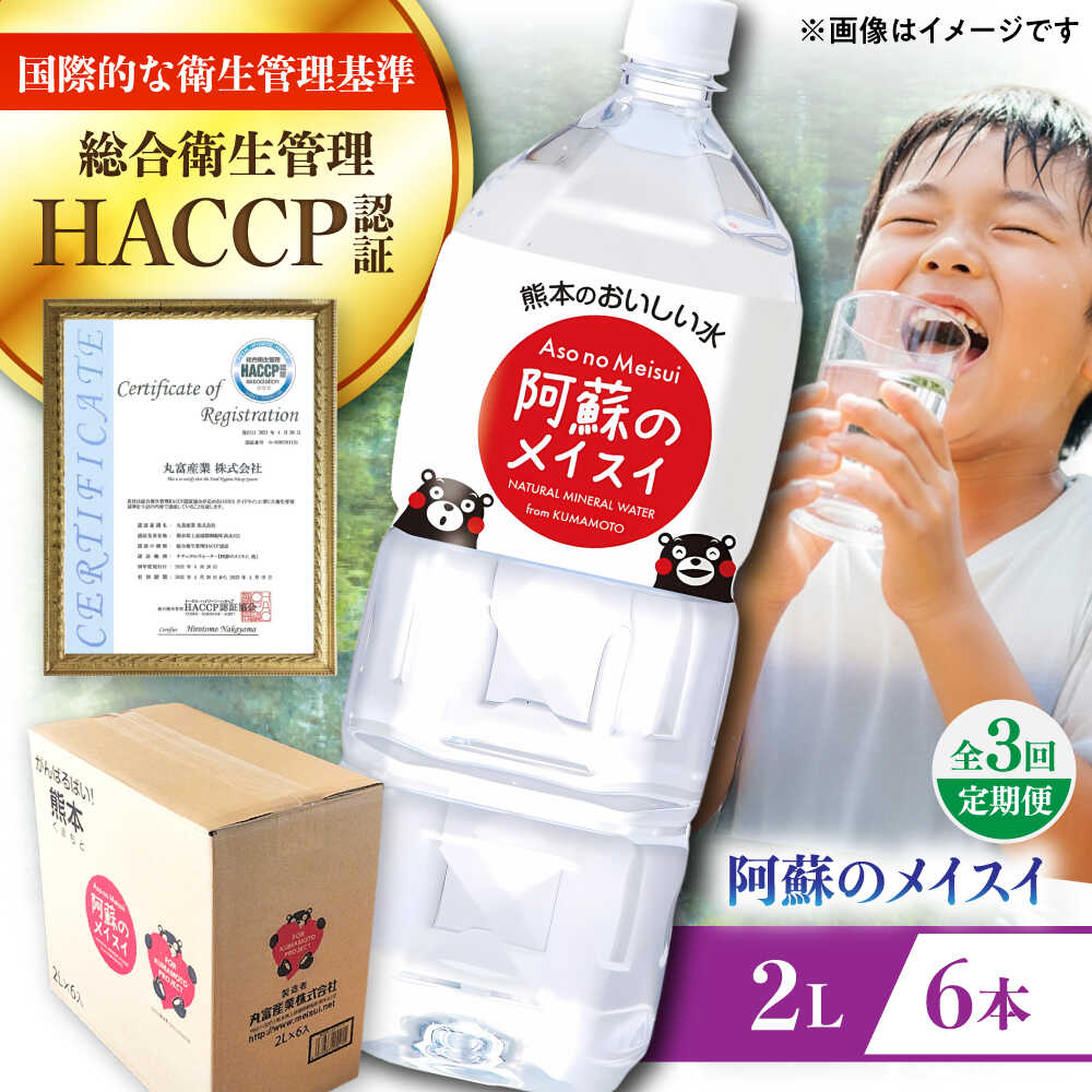 【ふるさと納税】【全3回定期便】阿蘇のメイスイ 2L 6本×1ケース 天然水 水 ミネラルウォーター 備蓄 熊本 菊陽町 【丸富産業株式会社】[BHDG024]