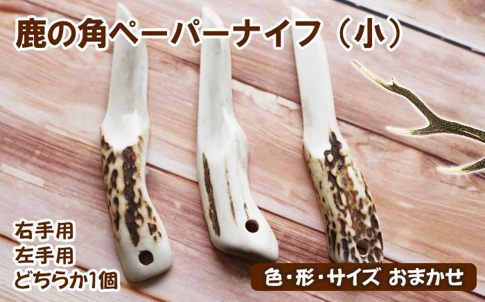 
＜色、形、大きさおまかせ＞鹿の角 ペーパーナイフ （小）1個 右手 左手用 どちらか選べる【竜鹿】 / 本物 加工 鹿
