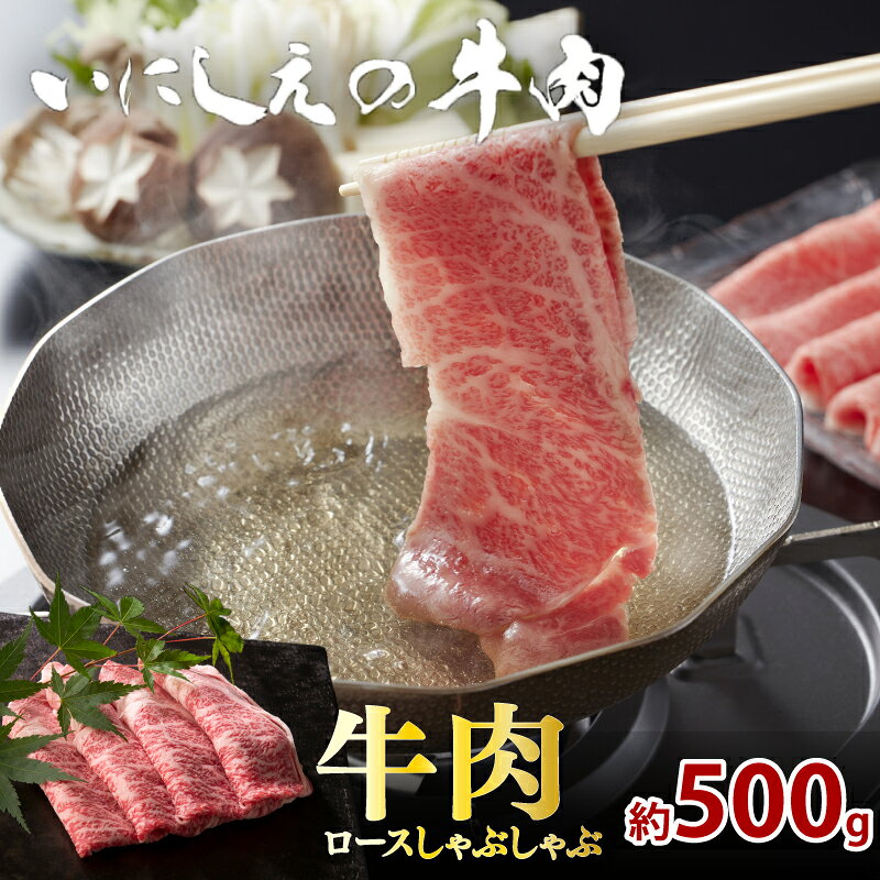 【ふるさと納税】【冷凍】いにしえの牛肉　ロースしゃぶしゃぶ（CAS凍結）約500g ／特産　ブランド牛　希少　三重県