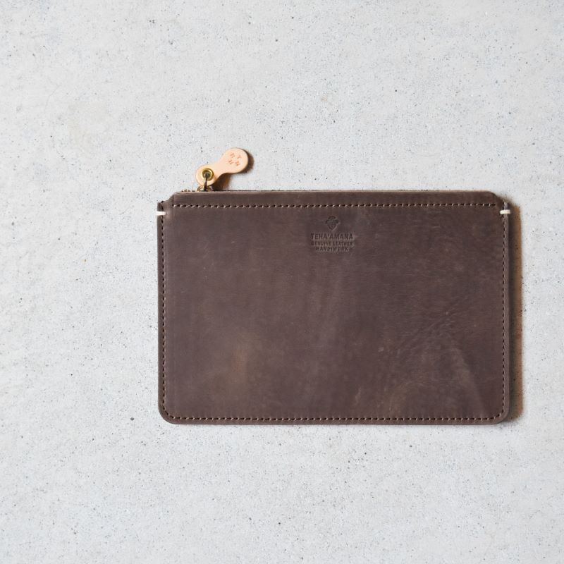 Teha’amana Square pouch S テハマナ スクエアポーチ S スモーク グレー  革 皮 雑貨 おしゃれ レザー 本革 こだわりの逸品 地域特産品 ギフト 自分用 人気 おすすめ_