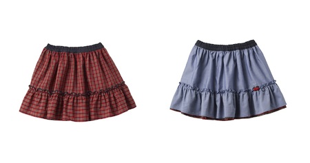 【ファミリア（familiar）】リバーシブルスカート（240482）　カラー：XF・サイズ：110