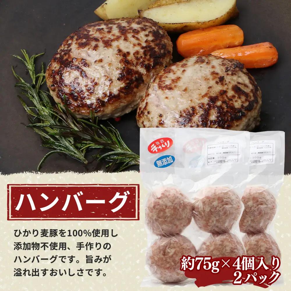鹿児島県産 ひかり麦豚 ≪手作り惣菜セット≫ ハンバーグ(4個×2P) / メンチカツ(4個×2P) / とんかつ(3枚×1P) HM-706  | 肉 お肉 にく 豚肉 焼くだけ 揚げるだけ おかず