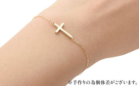 ロッソエブルー ブレスレット 17cm K18 18金 ゴールド クロス 地金 レディース 岐阜市 / アフェクト[ANGT009]
