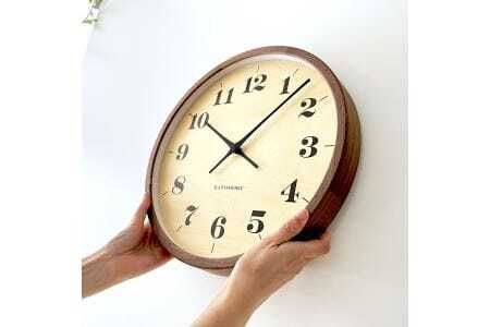 KATOMOKU Muku clock km-142　木製掛け時計