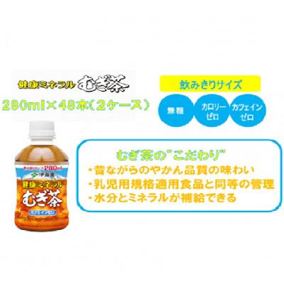 ふるさと納税 前橋市 伊藤園の健康ミネラルむぎ茶280ml×48本(2ケース)