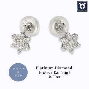 プラチナダイヤ　ピアス　トータル0.2ct　E280DI-P【053-005】