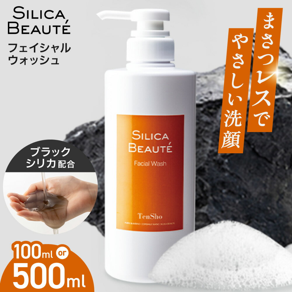 【ふるさと納税】 シリカボーテ フェイシャルウォッシュ 【 選べる 容量 】 100mL 500mL ブラックシリカ 洗顔料 クレンジング メイク落とし スキンケア 洗顔 泡立て不要 敏感肌 乾燥肌 美容 北海道 札幌市