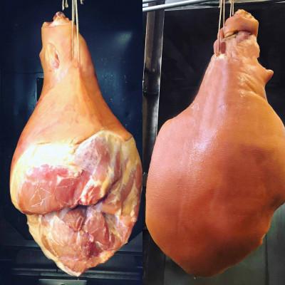 ふるさと納税 宮崎市 豚モモ骨付きハム約10kg |  | 01