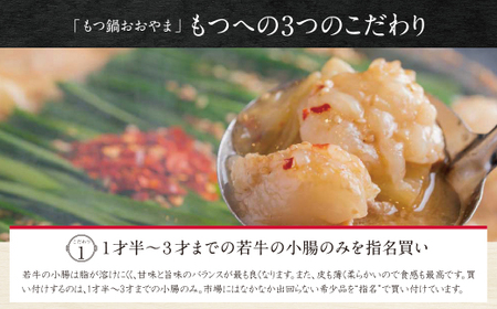 W65-33 博多もつ鍋おおやま みそ・しょうゆ食べ比べセット 4人前（合計8人前） もつ鍋