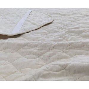 ＜シングル＞リネンコットンガーゼ敷パッド　100×205cm　アイボリー　PK-1506S