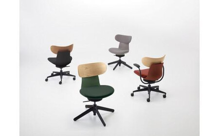 コクヨオフィスチェアー イングライフ C05-B10CCW-AJAJAJ1 背クッションタイプ・肘無・ナイロンキャスター・布・Wキャスター（カーペット用）・布(ブリックレッド)　／在宅ワーク・テレワー