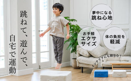 uFit Trampoline【ブルー】 【136011-2】 家庭用ﾄﾗﾝﾎﾟﾘﾝ ｴｸｻｻｲｽﾞ 運動習慣 高反発 高弾力 体幹 有酸素運動 筋ﾄﾚ 静音設計 ｸｯｼｮﾝ