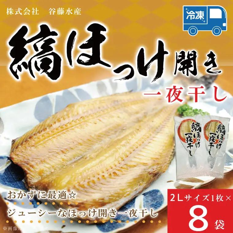 縞ほっけ 開き 一夜干し 真空パック 2Lサイズ 1枚 × 8袋 ホッケ 干物 _AL018