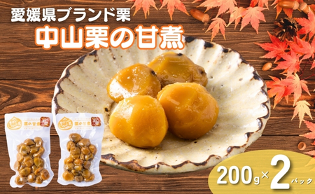 中山栗 栗の甘煮 200g×2パック セット 真空包装 ゆうパケット便 栗 愛媛 数量限定 お正月 年越し 迎春 お年賀 手作り 年末 年始 きんとん 伊予市｜B04