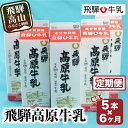 【ふるさと納税】牛乳 定期便 30本 ( 1L × 5本 × 6ヶ月 ) 飛騨牛乳 岐阜 高山市 飛騨高山 岐阜県 | 1000ml 送料無料 お取り寄せ 人気 お楽しみ おすすめ