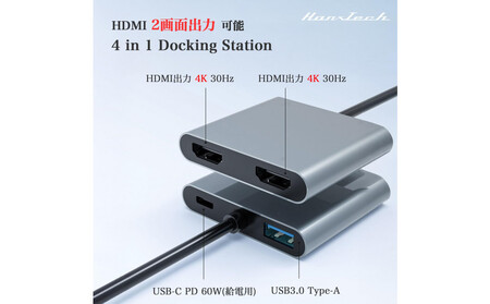 Hanx-Tech USBC 4in1 変換アダプタ AOP0022