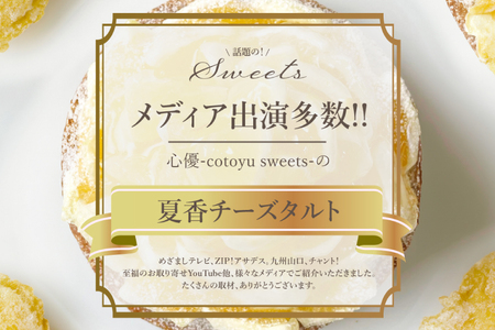 柑橘 スイーツ 夏香 チーズ タルト 1ホール 18cm [心優-Cotoyu Sweets- 長崎県 平戸市 hr42bjo490241]
