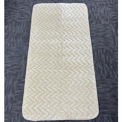 ふるさと納税 泉大津市 プレミアム温泉毛布、吸湿発熱機能で体の芯から暖かい。KW31584ゴムレス敷パッド シングルベージュ