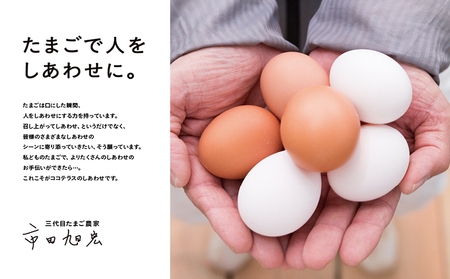 【9ヵ月定期便】ココテラスの紅白たまご　55個 + 5個保証（計60個）