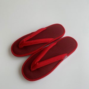 スリッパ 帆布草履 レッド S 1足 阿部産業 スリッパ