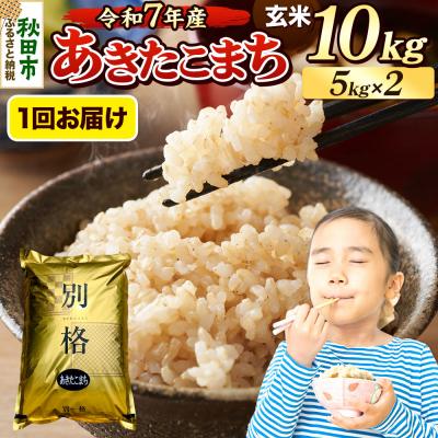 ふるさと納税 秋田市 《令和7年産》 あきたこまち 10kg 玄米|15_mge-011001g
