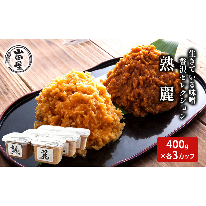 生きている味噌贅沢セレクション400g×各3カップ 調味料 料理 調理 味付け 和食 日本食 みそ汁 