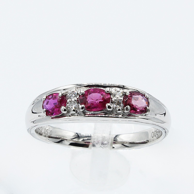 ルビー リング 0.5ct Pt900 (12527) 指輪 リング ルビー プラチナ ダイヤモンド ジュエリー アクセサリー 山梨県 甲斐市 BR-74