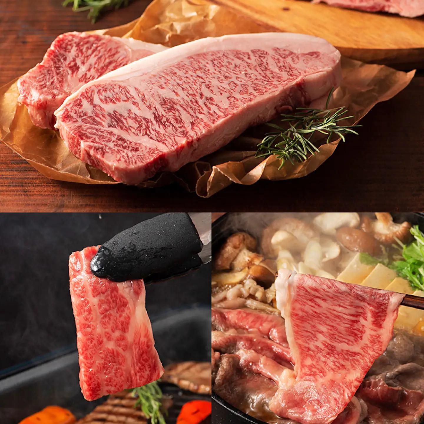 くまもと黒毛和牛【藤彩牛】サーロインステーキと2種の食べ比べセット（サーロインステーキ・バラ焼肉用・ローススライス） 計約700g【亀井通産株式会社】[AYBQ090]