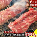 【ふるさと納税】【6ヶ月定期便】 肥後のあか牛焼肉用 500g (計6回お届け) ひろこの台所《お申込み月の翌月から出荷開始》 熊本県 球磨郡 山江村 牛肉 肉 焼肉用 国産 熊本県産 ブランド牛 絶品 贅沢 高級 あか牛