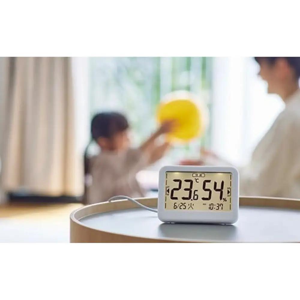 リズム 高精度デジタル温湿度計 COMFOMETER ライトグレー　【11100-1844】