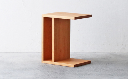 サイドテーブル tome kaku ブラックチェリー材 W41×D30×H50cm コの字 多目的 便利 テーブル 木 木材 秋山木工 家具 インテリア シンプル ナチュラル おしゃれ 国産 静岡県 