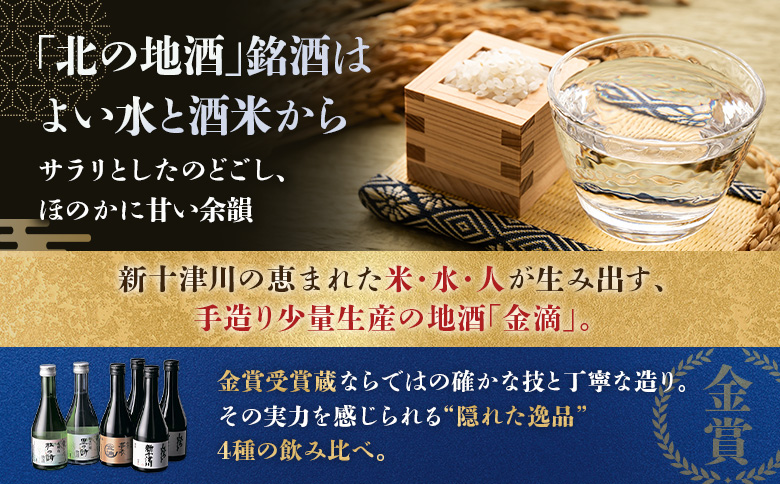 【金滴酒造】日本酒6本セット(各300ml) ｜ オンライン 申請 ふるさと納税 北海道 新十津川 日本酒 酒 お酒 地酒 日本酒セット 瓶 ミニボトル 詰め合わせ 飲み比べ ミニ ラベル 高級 和 