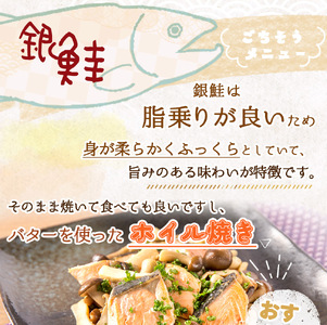 和歌山魚鶴仕込の甘口塩銀鮭切身4切&天然塩さばフィレ４枚（２切×２パック&２枚×２パック　小分け）【uot770B】
