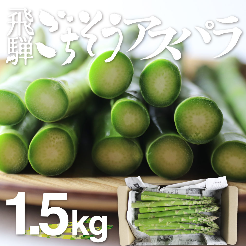 【ふるさと納税】2025年産 根本までムシャムシャ食べれるアスパラ 水村農園 飛騨のきれいな水と澄んだ空気が育んだ柔らか甘いアスパラガス　L~2L 1.5kg グリーンアスパラ アスパラ [B0201x] syun79