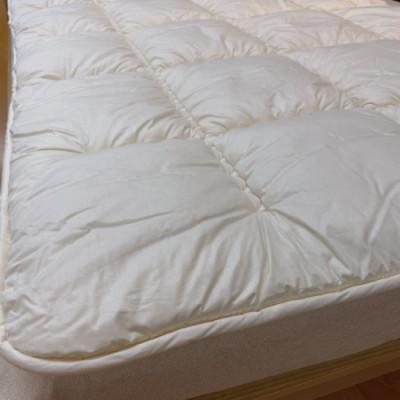 ふるさと納税 筑後市 ベッドパッド キングサイズ フランス産プレミアムウール100% 180×200cm ボリュームタイプ
