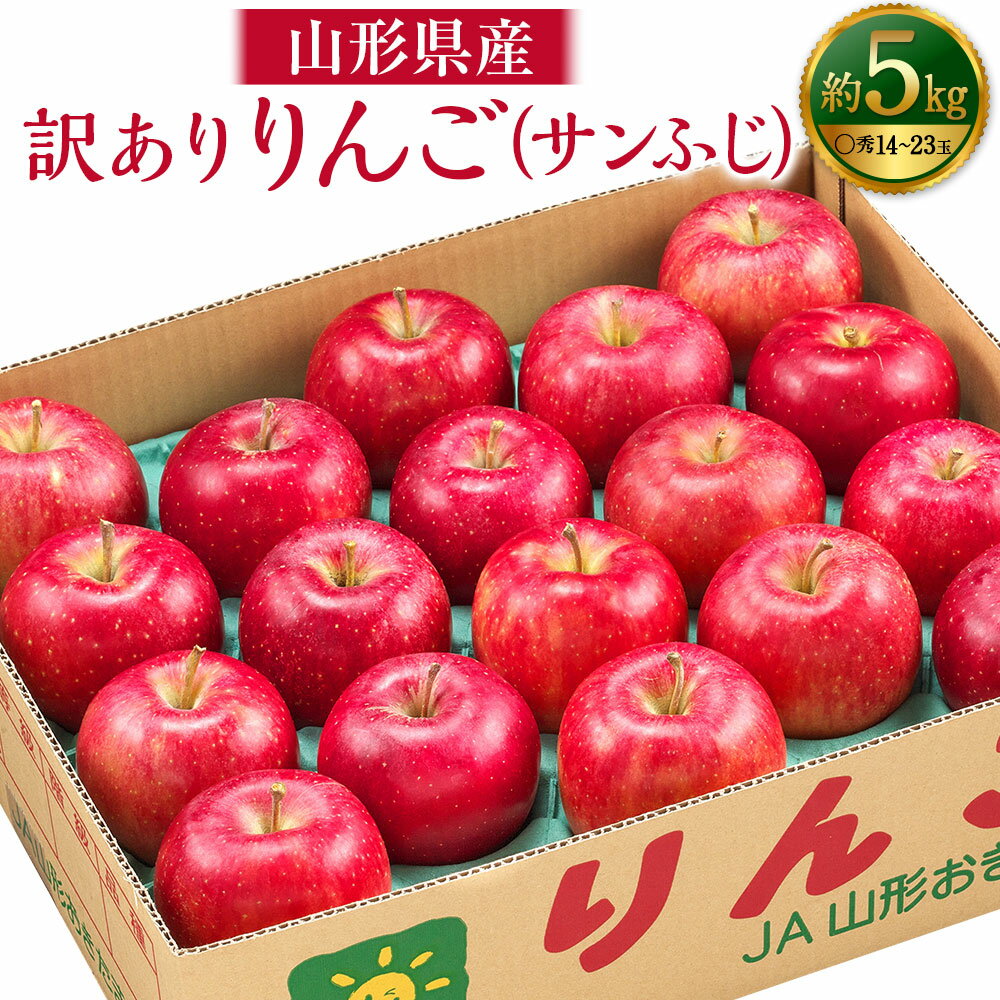 【ふるさと納税】【訳あり品】りんご（サンふじ・〇秀）約5kg（14玉～23玉）リンゴ 林檎 果物 くだもの フルーツ 山形県産 送料無料【2025年11月下旬～12月上旬発送予定】