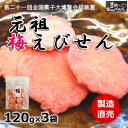 【ふるさと納税】【元祖】 梅 えび せんべい 120g × 3 袋 うめ えびせんべい エビ 煎餅 国産 ( ふるさと納税 梅 えびせん ふるさと納税 えびせんべい ふるさと納税 せんべい 送料無料 ふるさと納税 えびせん ふるさと納税 煎餅 ふるさと納税 南知多 ) 愛知県 南知多町