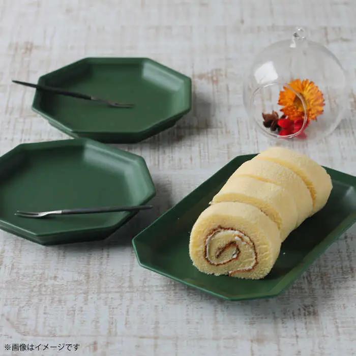 【波佐見焼】 Cheerful 長角プレート グリーン2枚セット 角皿 食器 皿 平皿 うつわ【Cheer house】[AC198] 波佐見焼