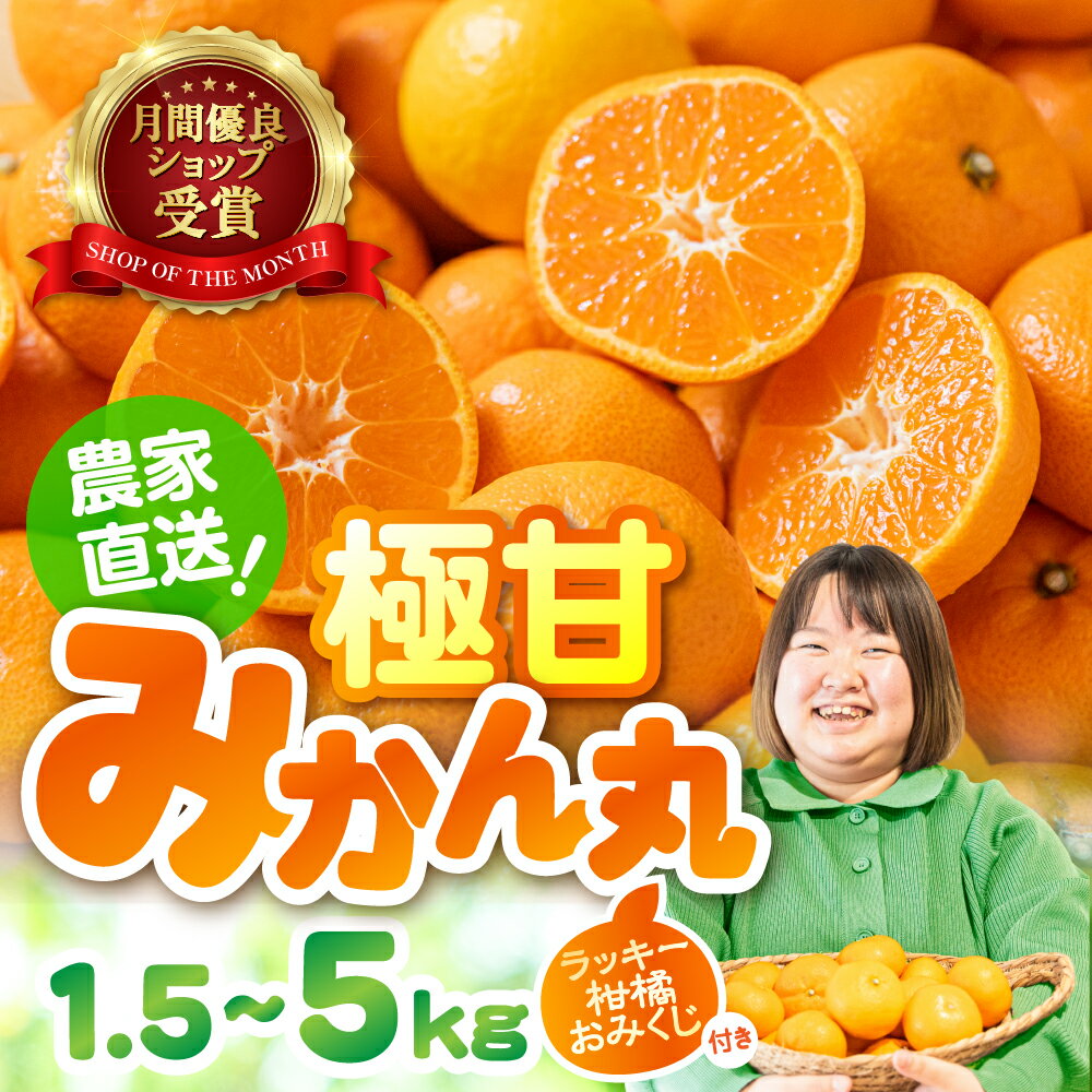 【ふるさと納税】≪すぐにお届け≫極甘！みかん丸 選べる1.5kg ~ 5kg 温州みかん みかん 蜜柑 マルカワ園芸 ミカン 柑橘 旬 果物 フルーツ 定期便 フルーツ定期 柑橘 甘い おススメ 人気 ランキング 3kg 5kg こだわり農家のお蜜柑屋 訳あり S mikann 1月 糖度 愛知県 豊橋市