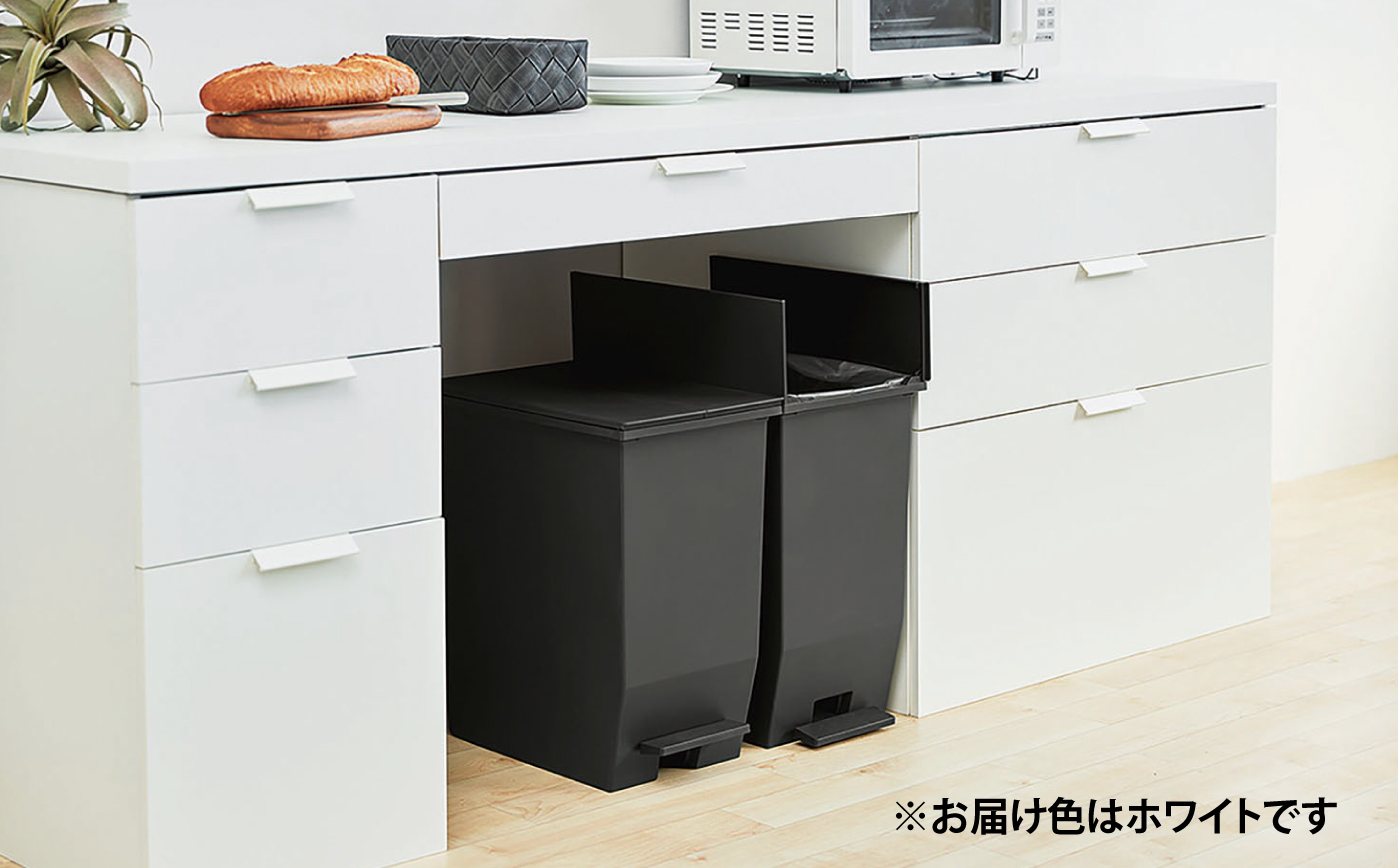 コンパクト ペダルダストボックス 35リットル ホワイト 1個/ ダストボックス ゴミ箱 ごみ箱 / 恵那市 / 東谷株式会社 明智流通センター [AUAD090]