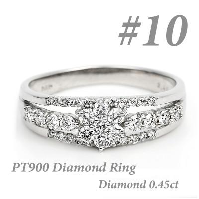 ふるさと納税 富士川町 プラチナ ダイヤ リング 0.45CT R3363DI-P #10